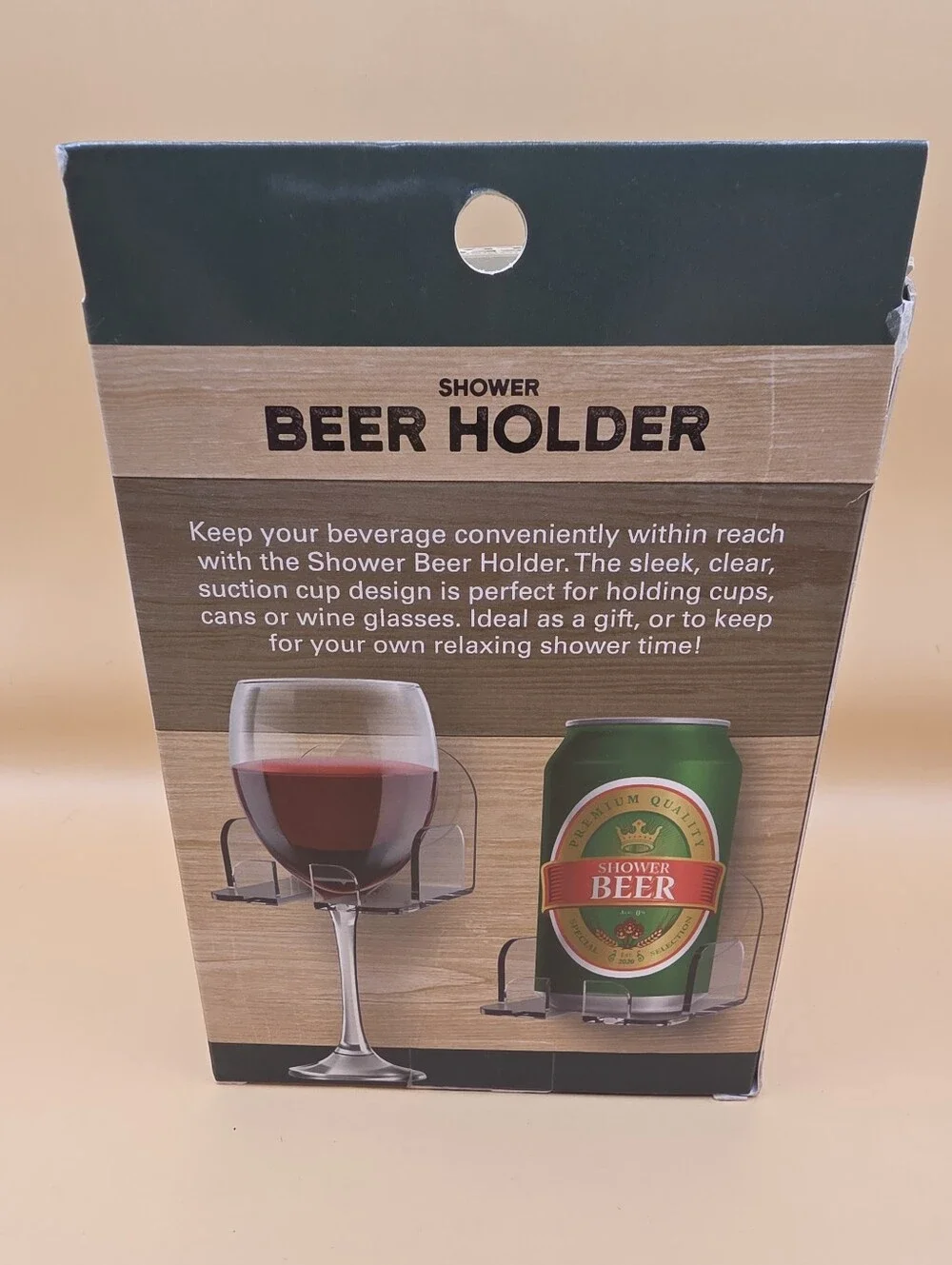 New- Shower Beer Wine Holder Plastic Caddy